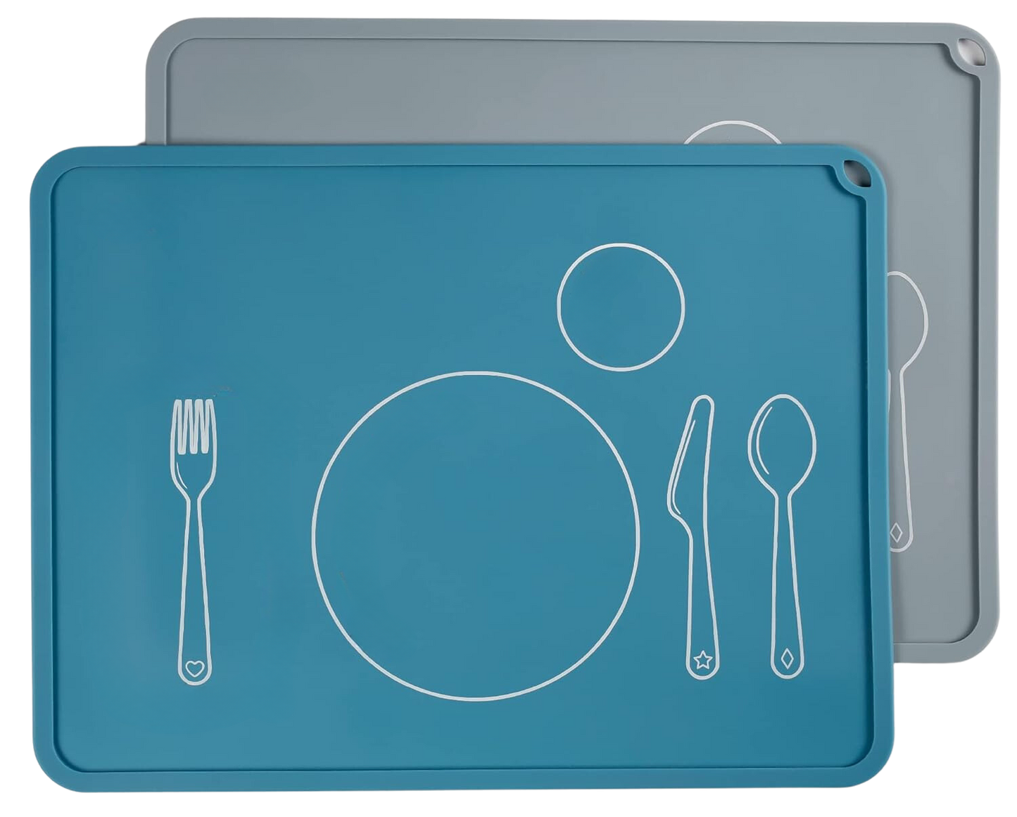 Set de table en silicone pour enfants pour table à manger | Apprentissage de la mise en table